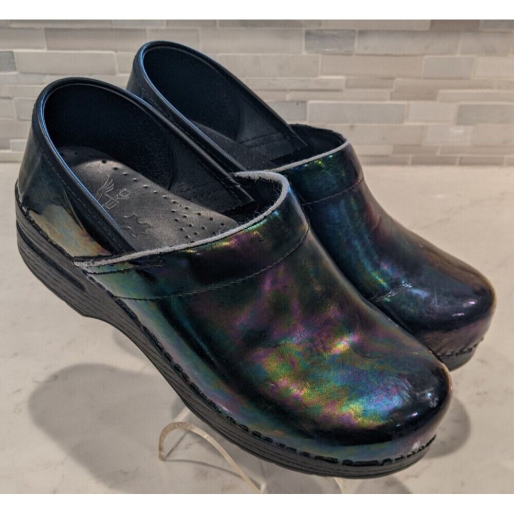 Women's DANSKO Petrol Professional Stapled Slip-On Clogs Size 39/9